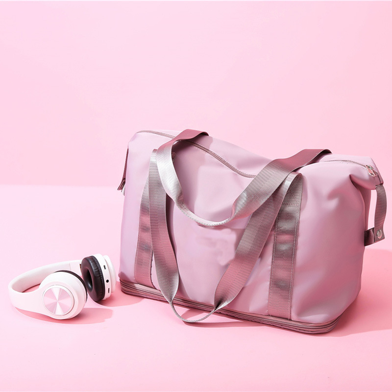 Sac de voyage en polyester 210D pour femme imperméable à l'eau 10.63x21.65x7.09