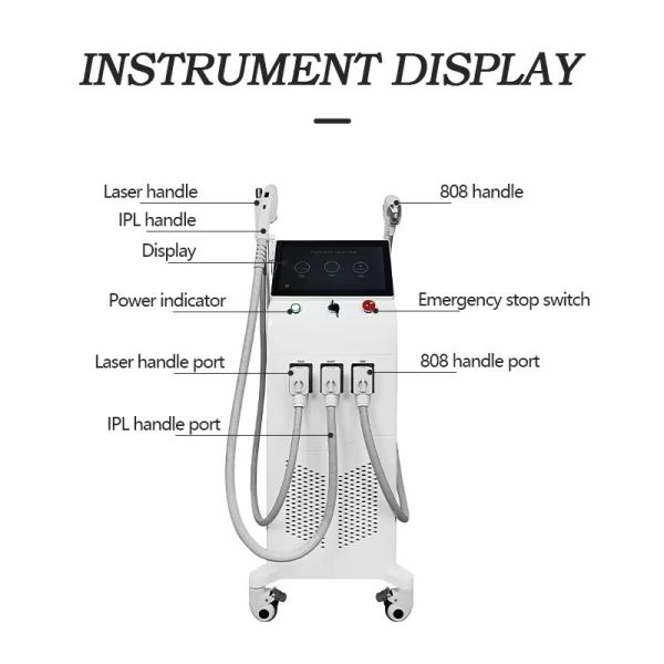 3 In 1 Soprano Sapphire 808 Diode Laser Hair Removal Device Ipl Laser Hair Removal