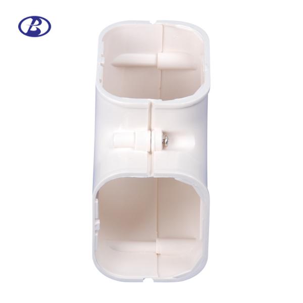Plane Corner Indoor Air Conditioner Cover , 80mm PVC Plastic Pipe Covers
