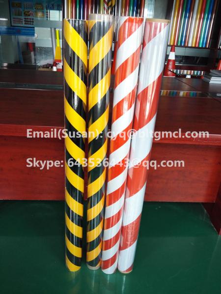 Slant White Red / Yellow Black High Intensity Reflective Sheeting Tape For Vehicle