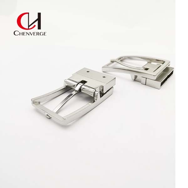 55g Nickel Reversible Belt Buckles Corrosion Resistant Laser Logo