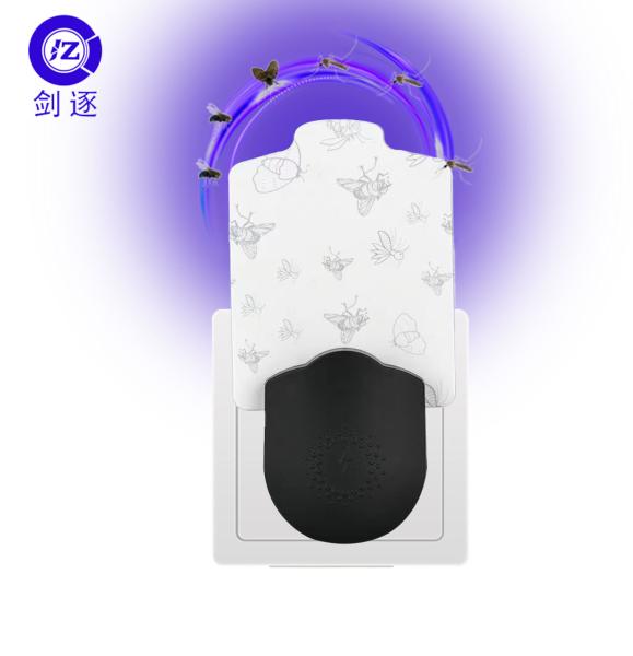 JZ New Arrival Indoor UV Light Human Harless Plug in Sticky Bug Zapper Mosquito Killing Glue Trapper for Indoor