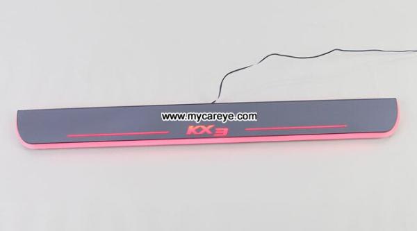 Kia KX3 Car accessory stainless steel scuff plate door sill plate light LED