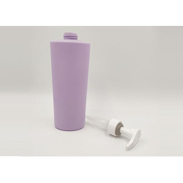 Transparent Frosted Gray PET Plastic Bottle 350ml For Shower Gel Hair Conditioner