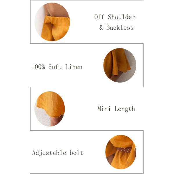 Summer women off shoulder golden dress