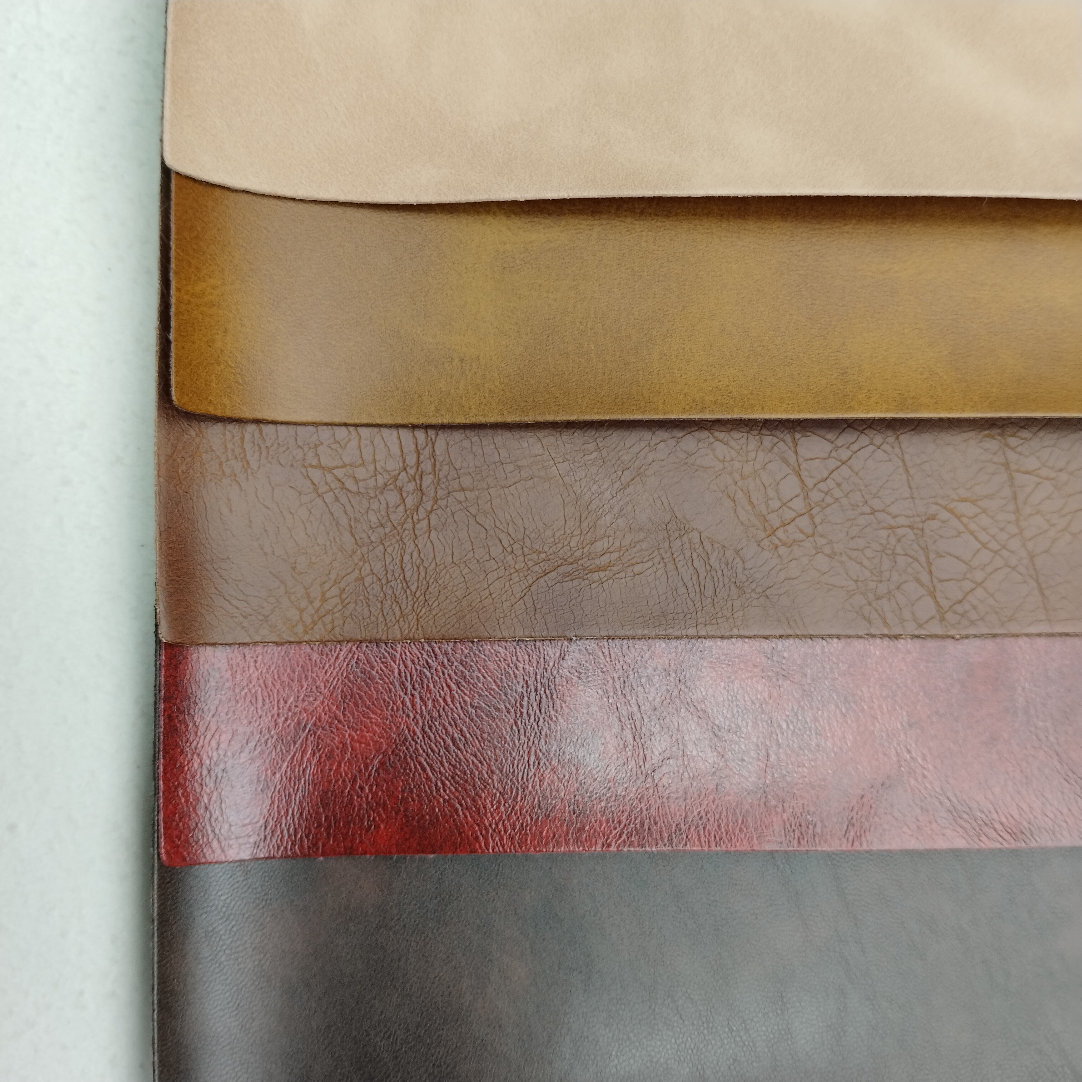 Custom Uphloster Solid Color Hot Stamping PU Synthetic Leather Fabric Thermal Leather Fabric for Book Hard Cover Making
