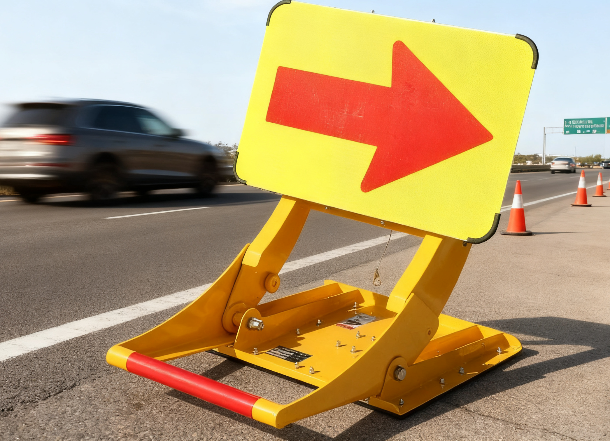 13.4kg Ultra-Lightweight Foldable Vehicle Security Barrier with Friction Stop Mechanism for Low-Speed Traffic Control