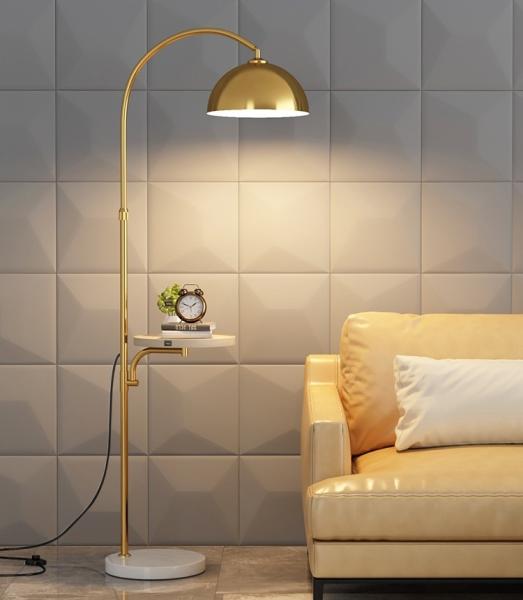 USB coffee table floor lamp Nordic modern sofa side bedroom bedside floor lighting standing lamp wireless charging