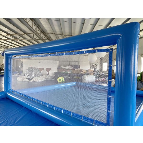 Outdoor 33ft Inflatable Volleyball Court Set for Swimming Pool L32.8 x W16.5 x H7ft