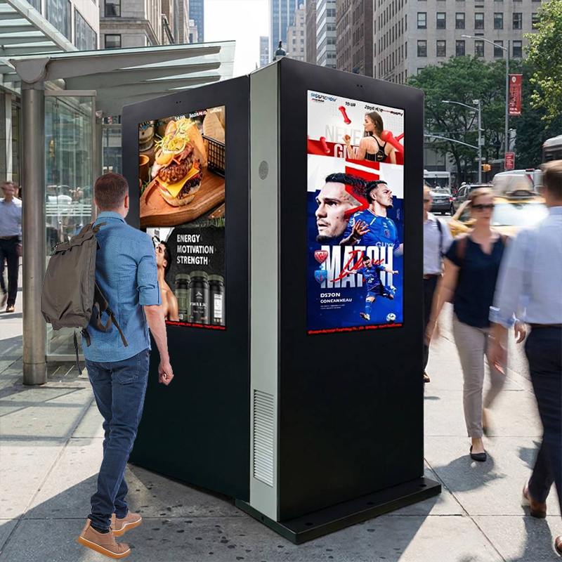 55 inch 4K Outdoor Digital Signage with 3000nits Brightness and IP65 Waterproof Rating