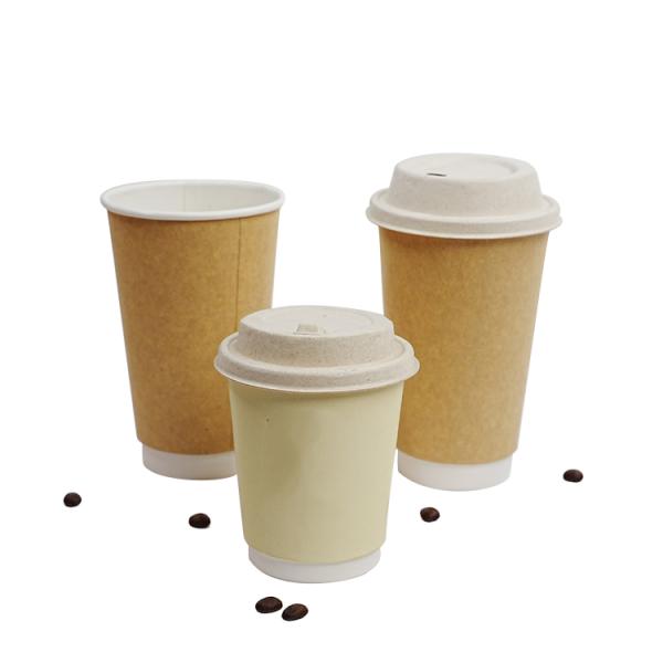 Gobelet en papier jetable à emporter en gros, personnalisé, biodégradable, pour boissons chaudes et froides, tasse à café