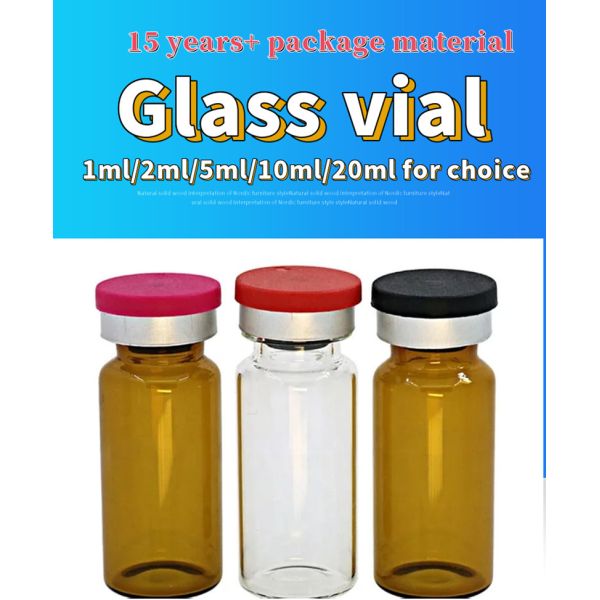 Brown 20ml Medical Glass Vial Neutral Borosilicate Glass Bottle For Injection