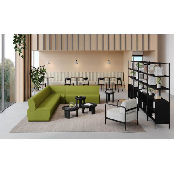 Fabric 90 ° Corner Modern Commercial Sofa Modern Modular Couch For Office Cafe