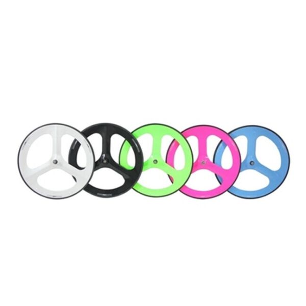 2014 colorful new700c light tri-spokes /3-spoke carbon clincher wheel for road &track bike