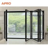 Aluminum  Glass Bifold  Door Aluminum Folding Door With Lightweight Bearings And Powder Coating
