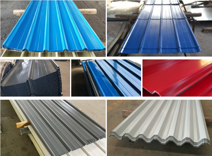 1000-12000mm покрашенные рифленые металлические листы гальванизировали настилать крышу плитки стального листа цинка алюминиевые