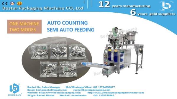 Automatic packing machine with two counting bowls for Eccentric wheel & Short screws