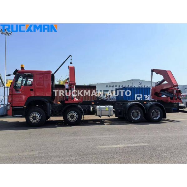 Durable 8X4 400HP SINOTRUK HOWO Container Side Loader Truck For Guyana