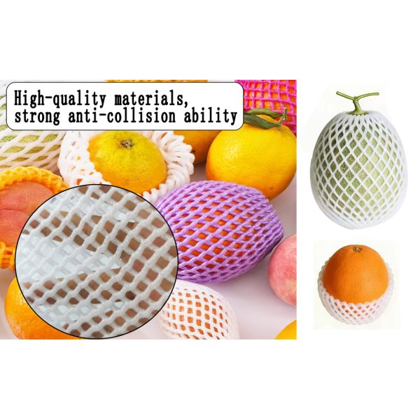 Fruit Foam Mesh Wrap Premium Quality Eco-Friendly Polyethylene Foam Fruit Nets For Fresh Produce Protective Packaging Agriculture Storage Shockproof Foam Protective Cover, Orange, Apple, Pear, Peach