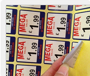 Labels auto-adhésifs carrés d'autocollant pour des conceptions adaptées aux