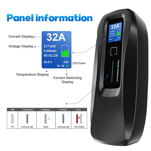 Electric Vehicle Car Charger EV Type 2 7KW Current 32A Portable CEE Plug 220V