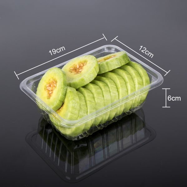 Упаковка подноса еды пластмассы огурца 19*12*6cm
