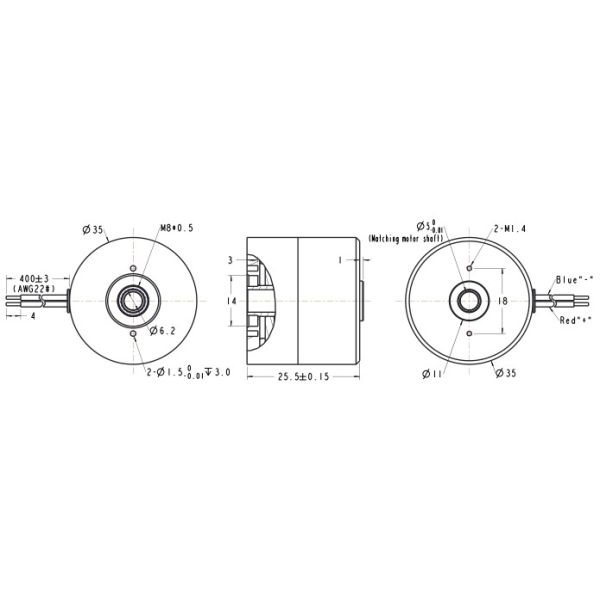 630s DC Motor Brake , Permanent Magnetic Brake 7.7W Power 8000rpm