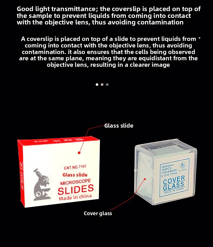 Frosted Surfaces Slides 7101 7105 Coverslips Microscope Glass Slides Polished Non-Chemically
