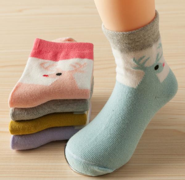 Anti - Bacterial Kids Colorful Socks , Toddler Athletic Socks With Logo Custom