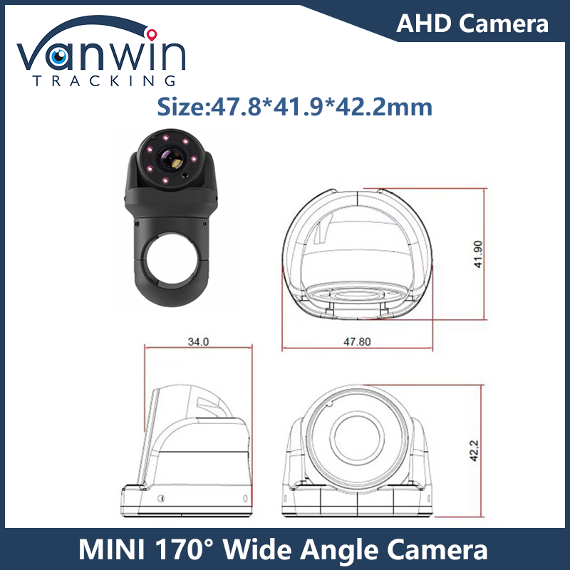 IP69K Full HD de visión nocturna de la cámara de domo de coche modelo privado 7 luces IR de la cámara de coche para el autobús Turck