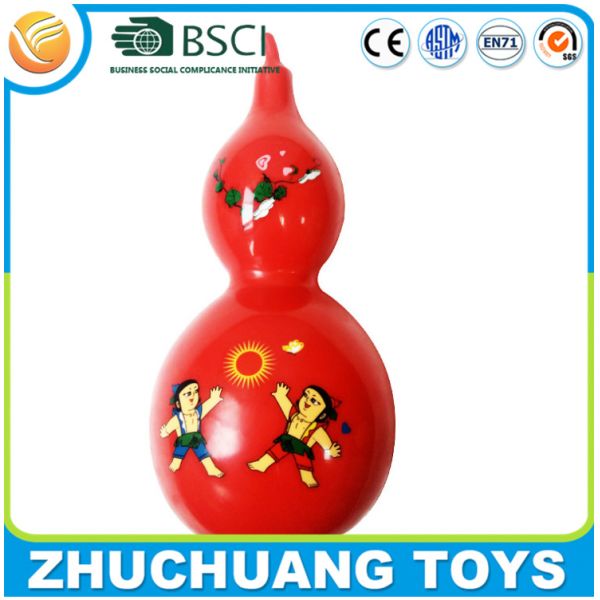 pvc logo printed gourd shape toy bell