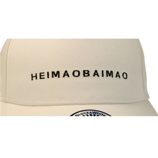 Los 60cm unisex cierre plano de la parte posterior del velcro del casquillo del borde del bordado de los 5 paneles