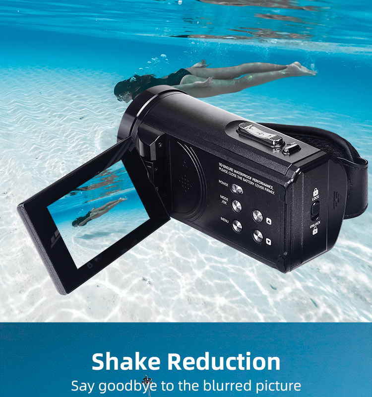 4K Video Camera Camcorder 16.4Ft Waterproof Ultra HD 18X Zoom Underwater Camera Vlogging for Youtube