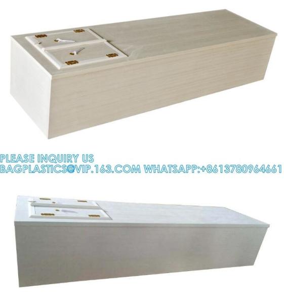 Wholesale Japanese Funeral Supplies Flat Surface Foldable Paulownia Wooden Casket Coffin