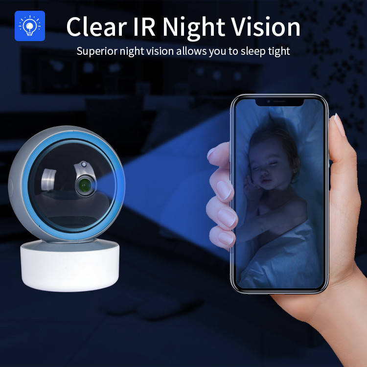 Крытая умная беспроводная камера 1080P HD Wifi для младенца/любимца/пожилого ODM OEM