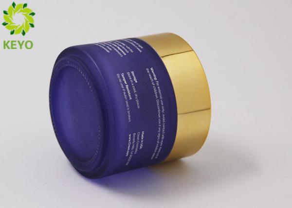 Customized Glass Cosmetic Cream Jar , 50g Empty Cosmetic Bottle Packaging