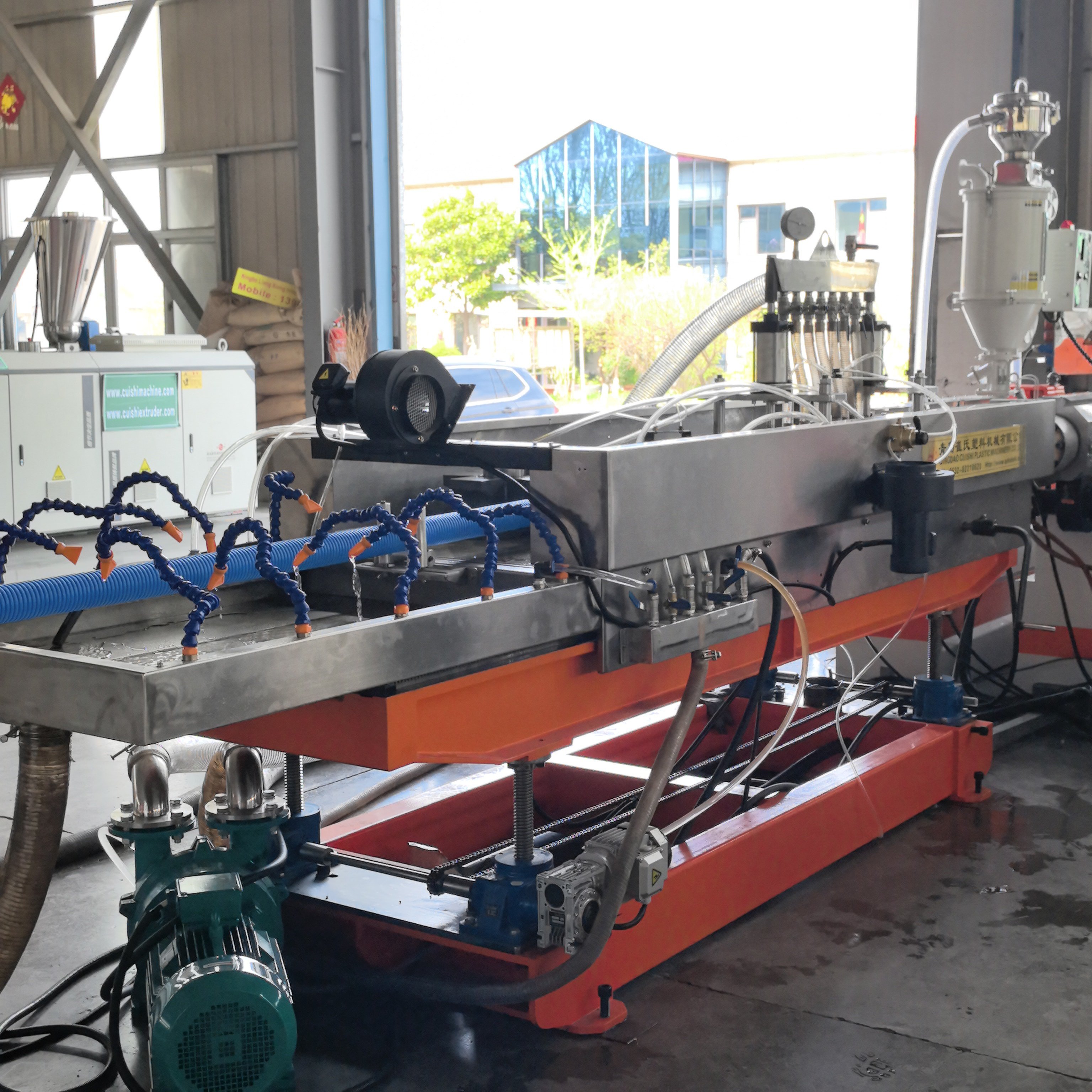 Energy Saving HVAC Ventilation Corrugated Pipe Extrusion Machine Plastic Air Duct Production Line