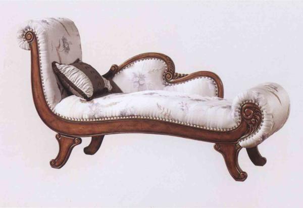 Curved Rose Gold Luxury Chaise Lounge MDF Plywood Frame