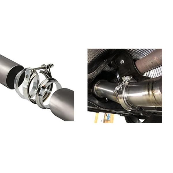 3 Inch V Band Clamp 2.0mm Stainless Steel Exhaust Parts With CNC Flanges