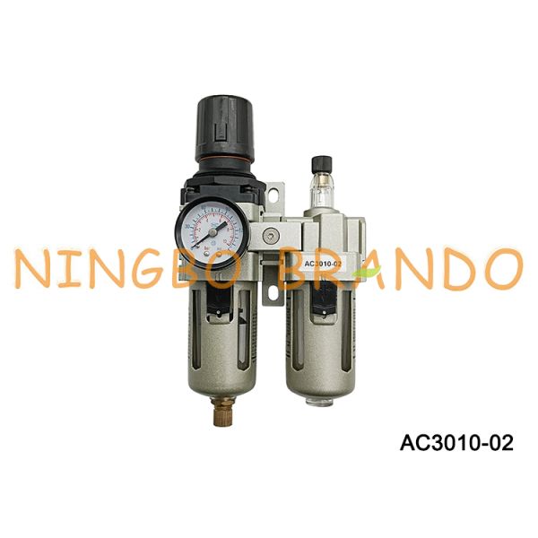 AC3010-02 1/4'' Filter Regulator Lubricator FRL Pneumatic Air Source Treatment