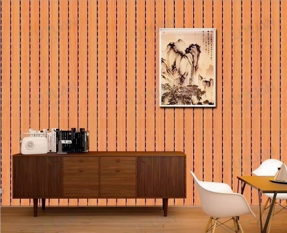 Grooved Acoustic Panels NRC 0.85 High Density Sound Absorbing Wall Cladding for Restaurant