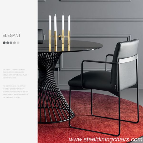 520mm 780mm Metal Upholstered Dining Chairs