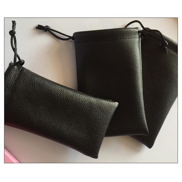PU Gold-Stamped Leather Bag, High-Grade PU Spring-Type Automatic Storage Bag, Drawstring Cloth Bag, Coin And Key Storage Leather Bag, Headband-Style Data Cable Storage Bag