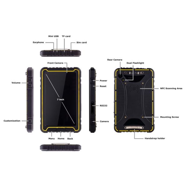 Newest BATL BT67 7inch Sunlight Readable industrial handheld computer