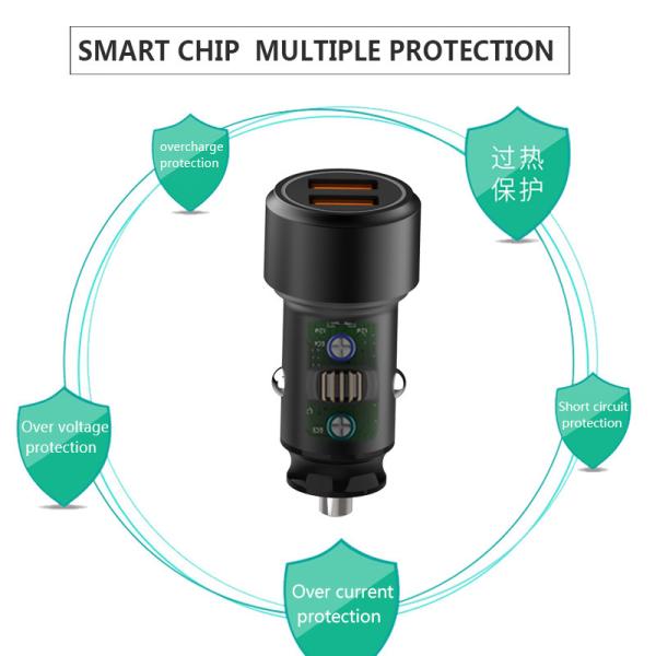 FQC18-1 Dual QC3.0 USB CAR CHARGER  Universal Compatible USB CAR CHARGER for all electronics cheap price
