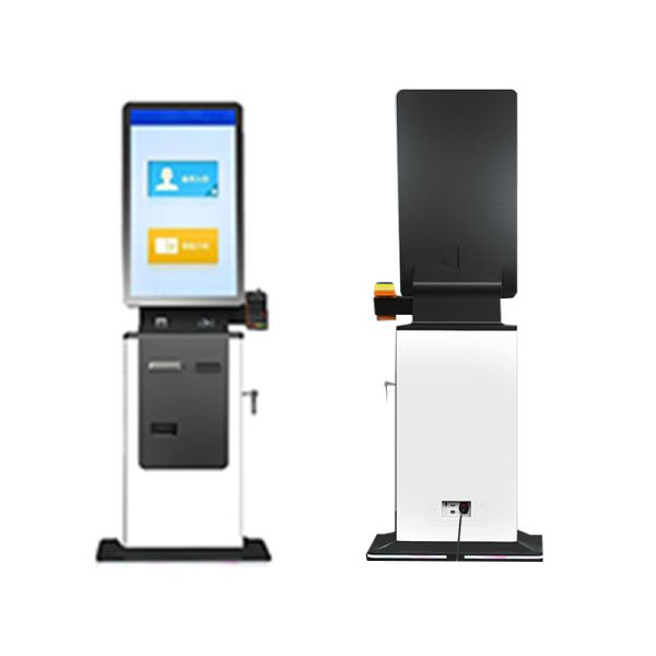 Hotel Modern Smart Self Check in Out Kiosk with Card Dispenser Ticket Printer Passport Scanner Cash Payment Kiosk Terminal