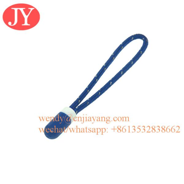 Jiayang zipper pull tab rubber  Silicon string rope customized soft zipper puller for backpack zipper pull tag for bags