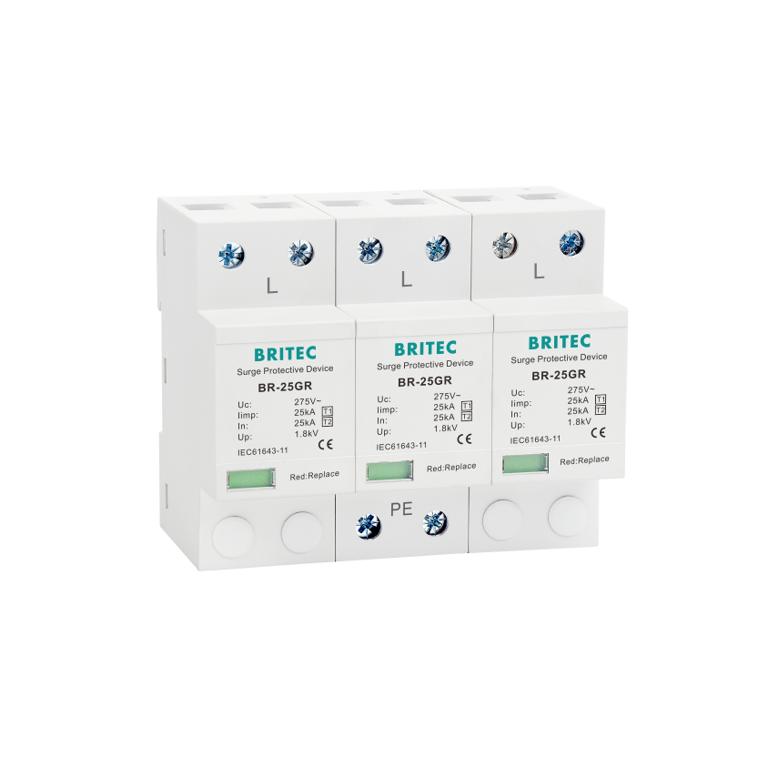 BR-25GR 3P Class I Spd Surge Protector Lightning Arrester Surge Protection  Thunder Protector