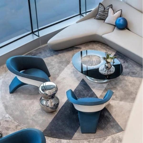Creative Black Hotel Lobby Furniture  Leather Aircraft Chair Leisure And Public Cafe