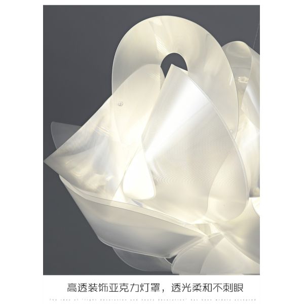 Designer Acrylic Flower Chandelier Living Room Bedroom Bar Slamp Fabula Chandelier(WH-MI-380)